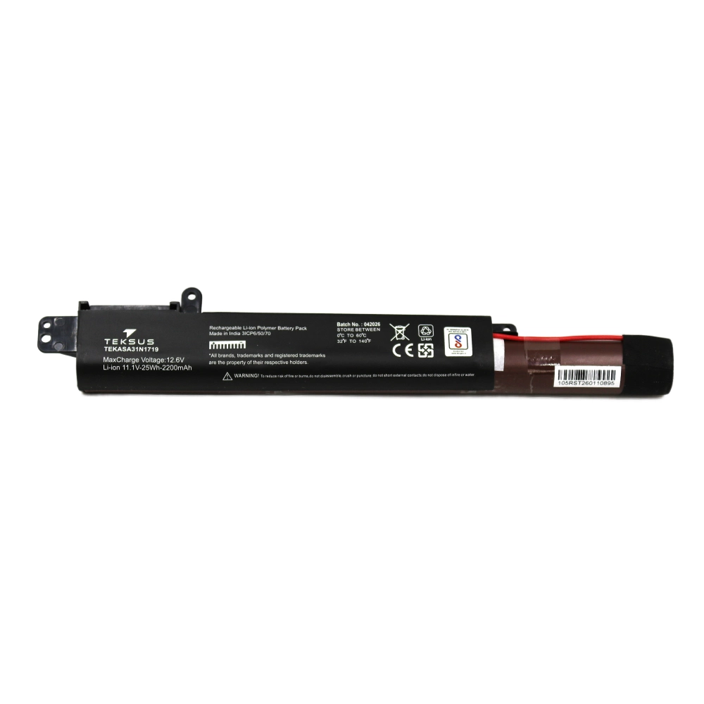 Teksus Laptop Battery Compatible For Asus X507 | A31N1719 3C view 2